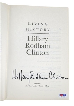 Hillary Rodham Clinton Signed "Living History" Book (PSA/DNA)